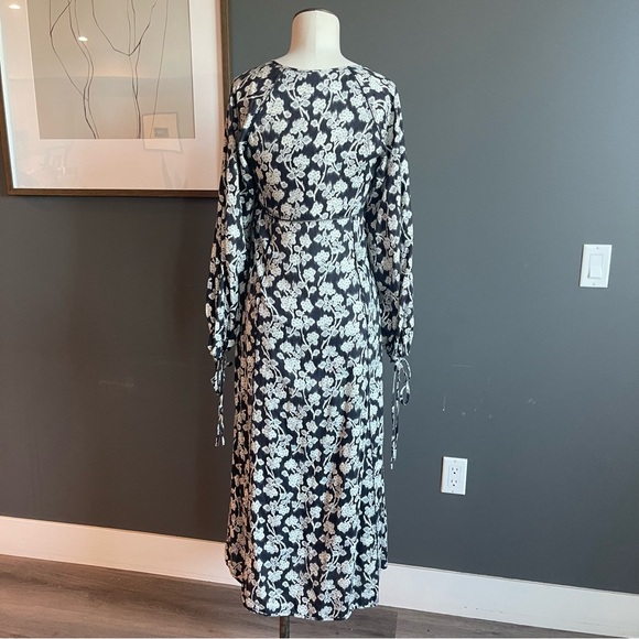 Rebecca Taylor Alicia Floral Midi Long Sleeve Dress - Picture 9 of 15